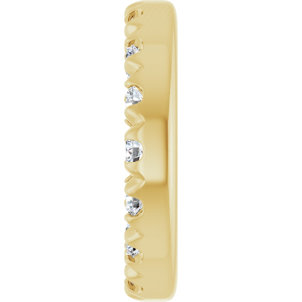 14K Yellow Gold 4.6 mm ID 1/8 CTW Natural Diamond French-Set Earring Jackets