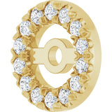 14K Yellow 3.6 mm ID 1/10 CTW Natural Diamond French-Set Earring Jackets