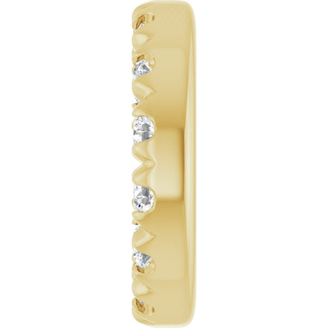 14K Yellow 3.6 mm ID 1/10 CTW Natural Diamond French-Set Earring Jackets