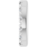 14K White Gold 3.6 mm ID 1/10 CTW Natural Diamond French-Set Earring Jackets