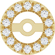 14K Yellow 3.6 mm ID 1/10 CTW Natural Diamond French-Set Earring Jackets