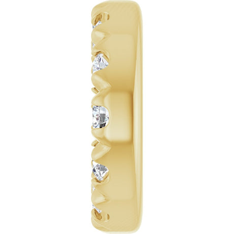 14K Yellow Gold 3 mm ID 1/10 CTW Natural Diamond French-Set Earring Jackets