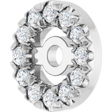 14K White 3 mm ID 1/10 CTW Natural Diamond French-Set Earring Jackets