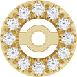 14K Yellow Gold 3 mm ID 1/10 CTW Natural Diamond French-Set Earring Jackets