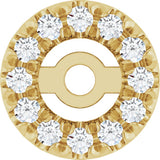 14K Yellow Gold 3 mm ID 1/10 CTW Natural Diamond French-Set Earring Jackets