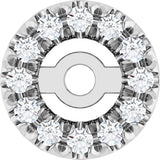 14K White 3 mm ID 1/10 CTW Natural Diamond French-Set Earring Jackets