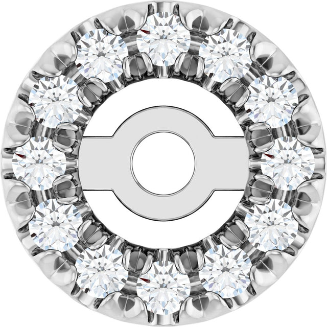 14K White 3 mm ID 1/10 CTW Natural Diamond French-Set Earring Jackets