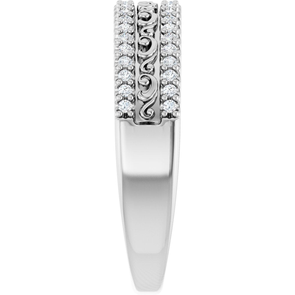 14K White 1/6 CTW Natural Diamond Anniversary Band