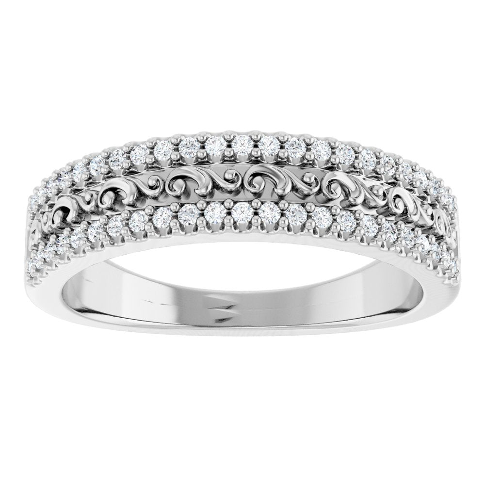 14K White 1/6 CTW Natural Diamond Anniversary Band