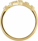 14K Yellow Gold 1/6 CTW Natural Diamond Gemini Constellation Ring