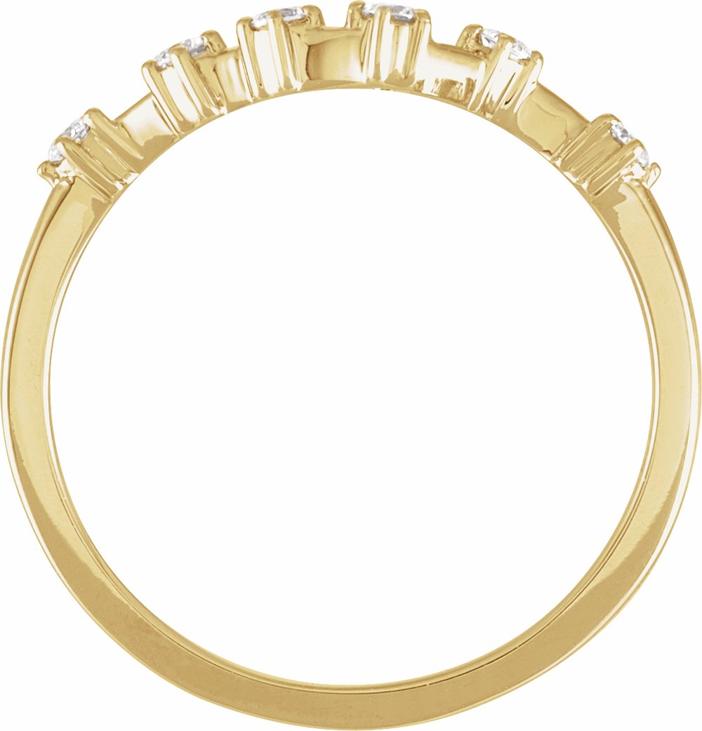 14K Yellow Gold 1/6 CTW Natural Diamond Pisces Constellation Ring