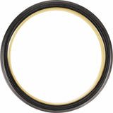 18K Yellow Gold PVD & Black PVD Tungsten 7 mm Grooved Beveled Band