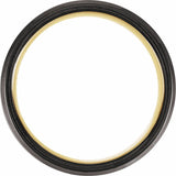 18K Yellow Gold PVD & Black PVD Tungsten 7 mm Beveled-Edge Grooved Comfort-Fit Band Size 7