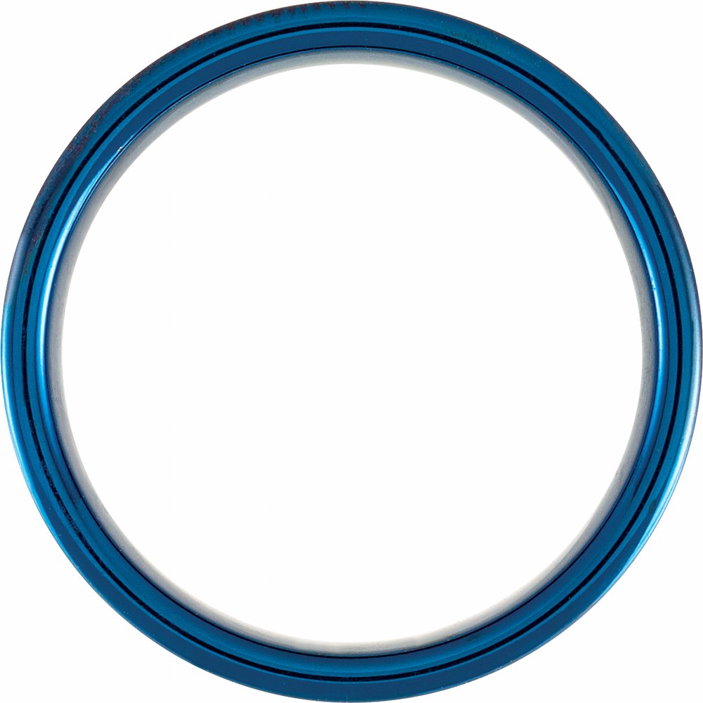 Blue PVD Tungsten 6 mm Grooved Comfort-Fit Band Size 7