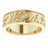 14K Yellow Gold .02 CTW Natural Diamond Band