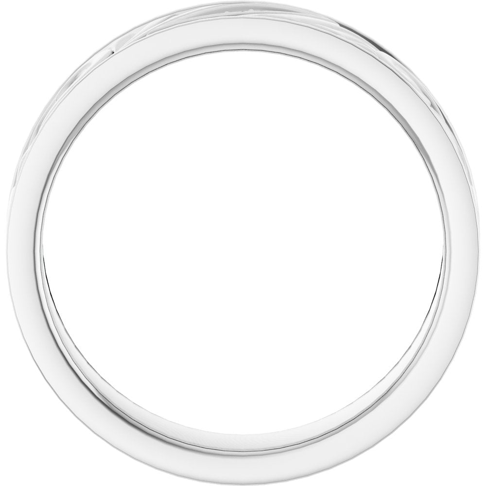 14K White Gold .02 CTW Natural Diamond Band