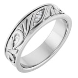 14K White Gold .02 CTW Natural Diamond Band