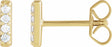 14K Yellow 1/8 CTW Natural Diamond Bar Earrings