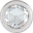 14K White Gold 1/8 CT Rose-Cut Natural Diamond Bezel-Set  Pendant