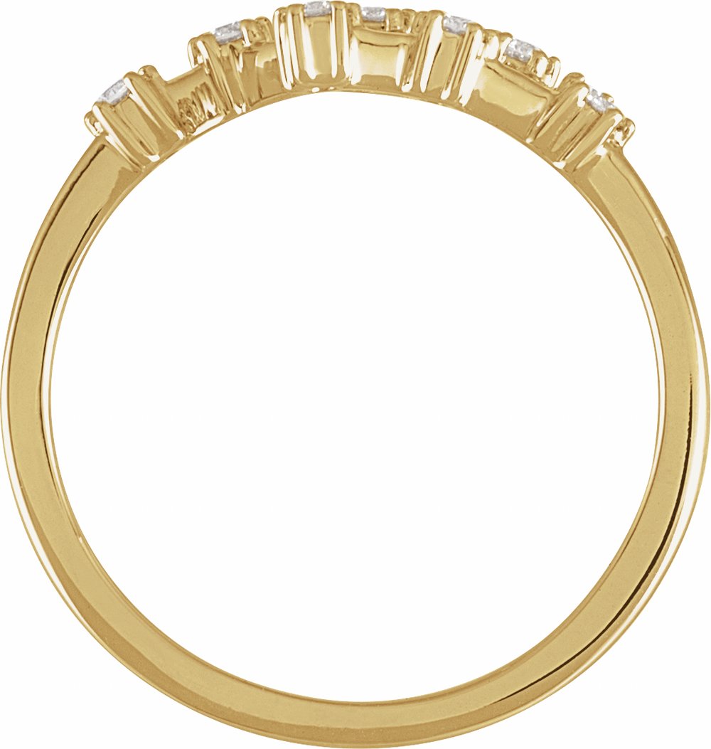 14K Yellow 1/6 CTW Natural Diamond Virgo Constellation Ring