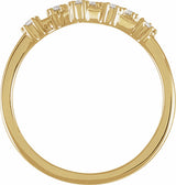 14K Yellow 1/6 CTW Natural Diamond Virgo Constellation Ring