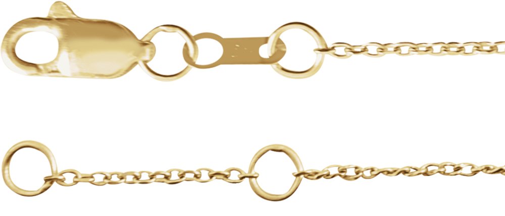 14K Yellow Gold Engravable Skinny Bar 6 1/2-7 1/2" Bracelet