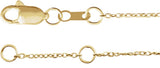 14K Yellow Gold Engravable Skinny Bar 6 1/2-7 1/2" Bracelet