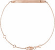 14K Rose Gold Engravable Skinny Bar 6 1/2-7 1/2" Bracelet