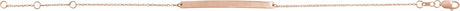 14K Rose Gold Engravable Skinny Bar 6 1/2-7 1/2" Bracelet