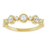 14K Yellow 1/2 CTW Lab-Grown Diamond Halo-Style Anniversary Band