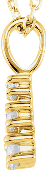 14K Yellow 1/6 CTW Lab-Grown Diamond 18" Necklace