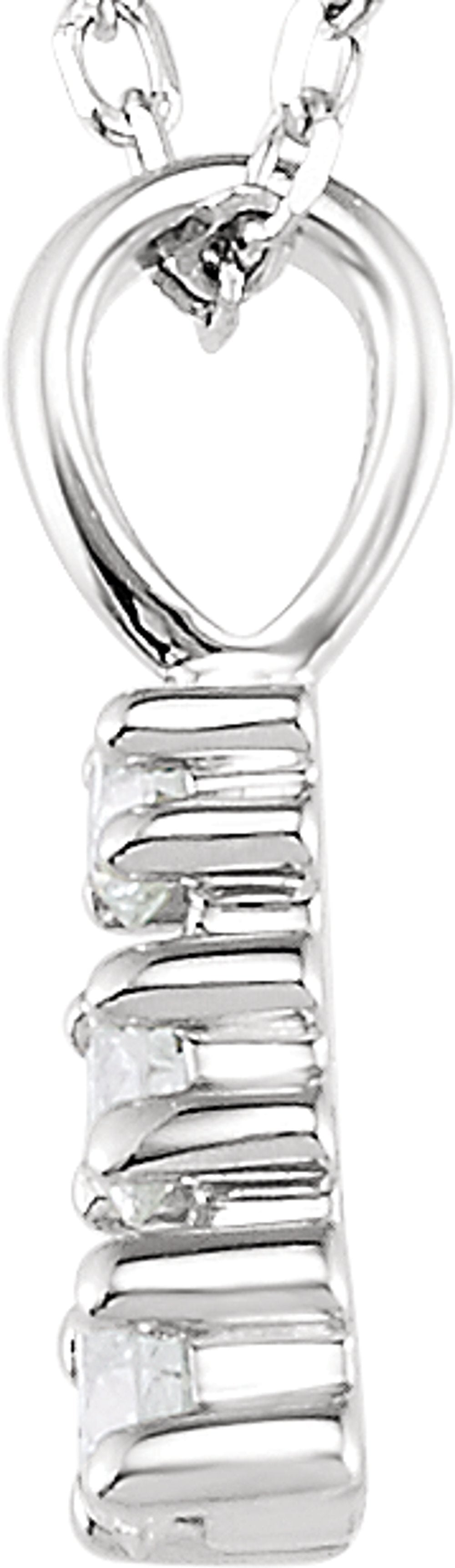 14K White 1/3 CTW Lab-Grown Diamond 18" Necklace