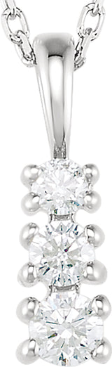 14K White Gold 1/3 CTW Lab-Grown Diamond 18" Necklace