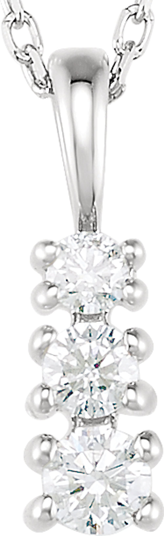 14K White Gold 1/3 CTW Lab-Grown Diamond 18" Necklace