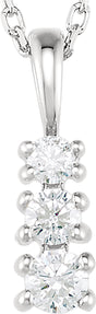 14K White Gold 1/3 CTW Lab-Grown Diamond 18" Necklace