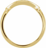14K Yellow .08 CTW Natural Diamond Initial C Signet Ring
