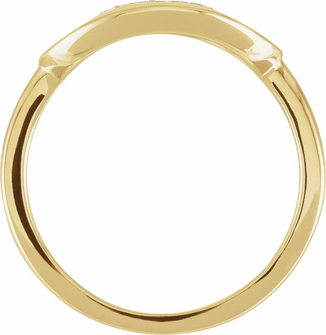 14K Yellow .08 CTW Natural Diamond Initial C Signet Ring