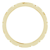 14K Yellow Gold 1.5 mm Diamond Faceted Band Size 6