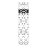 14K White 1/8 CTW Natural Diamond Accented Patterned Band