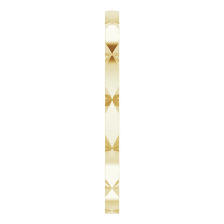14K Yellow Gold 1.5 mm Diamond Faceted Band Size 6