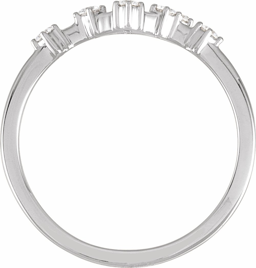 14K White 1/5 CTW Natural Diamond Cancer Constellation Ring