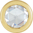 14K Yellow Gold 1/8 CT Rose-Cut Natural Diamond Bezel-Set  Pendant
