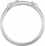 14K White Gold 1/10 CTW Natural Diamond Aries Constellation Ring