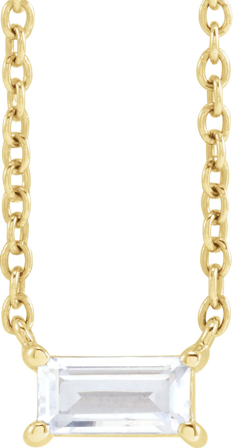 14K Yellow Gold 1/3 CT Lab-Grown Diamond 16-18" Necklace