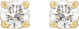 14K Yellow 1/3 CTW Natural Diamond Stud Earrings