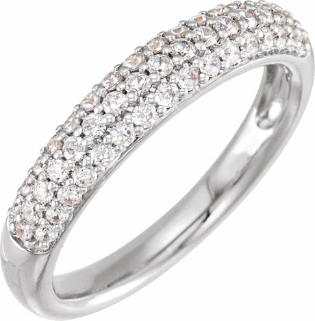 14K White Gold 1/2 CTW Lab-Grown Diamond Ring