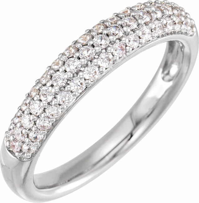14K White Gold 1/2 CTW Lab-Grown Diamond Ring
