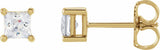 14K Yellow Gold 3.5 mm Square 1/2 CTW Lab-Grown Diamond Earrings