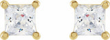 14K Yellow Gold 3.5 mm Square 1/2 CTW Lab-Grown Diamond Earrings