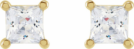 14K Yellow Gold 3.5 mm Square 1/2 CTW Lab-Grown Diamond Earrings
